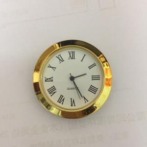 1 7/16inch plastic insert clock gold tone fit up clock